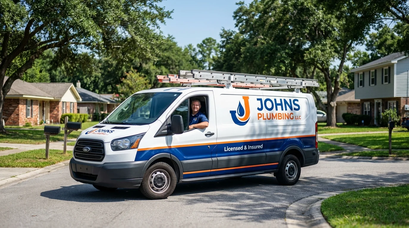 Johns Plumbing LLC service van in Maryville, TN